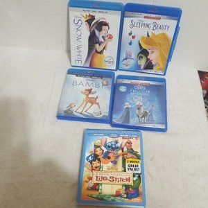 Disney blu ray lot of 5 Lilo Sleeping  Beauty Snow White and more